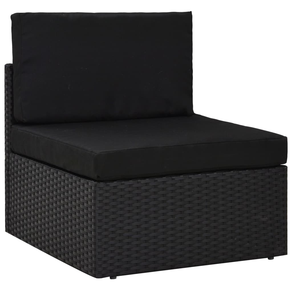 Thumbnail - vidaXL 2-tlg. Garten-Lounge-Set Poly Rattan Schwarz