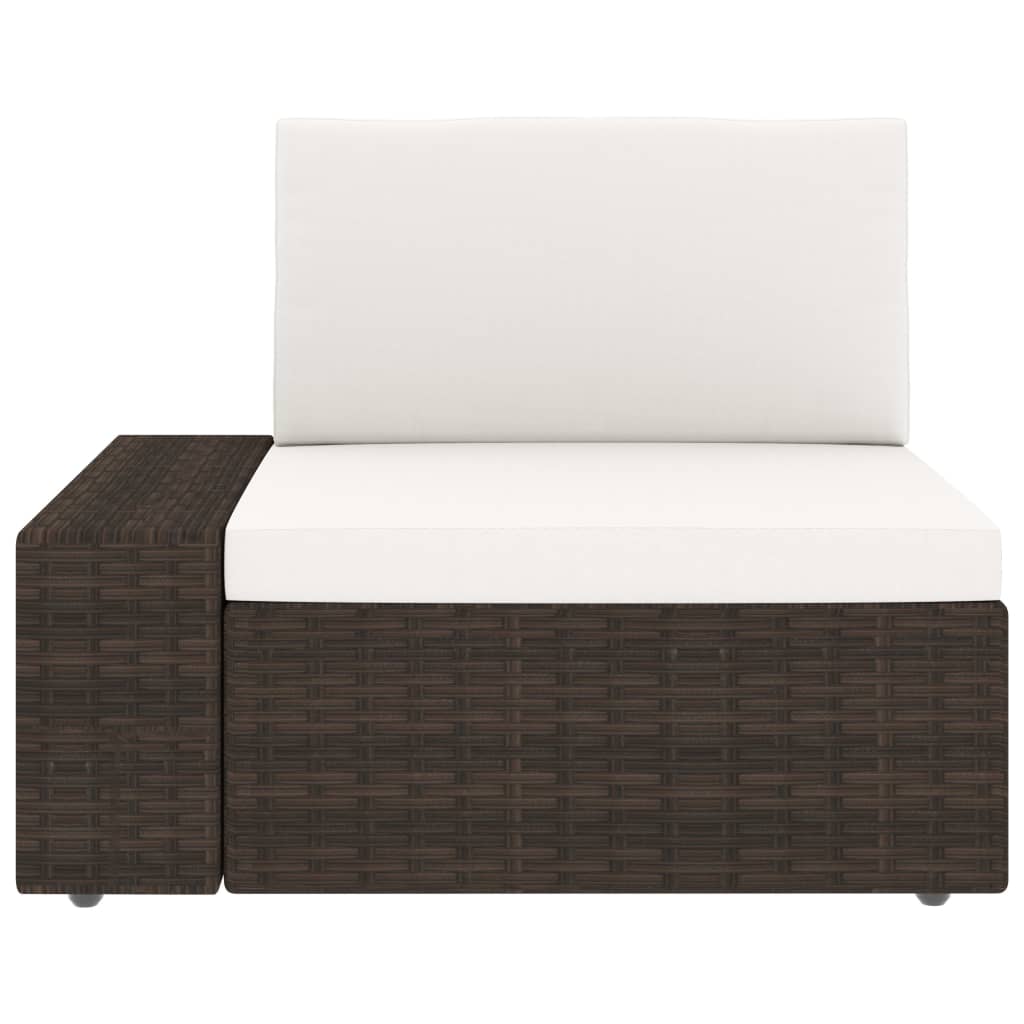 2 személyes barna elemes polyrattan kanapé 