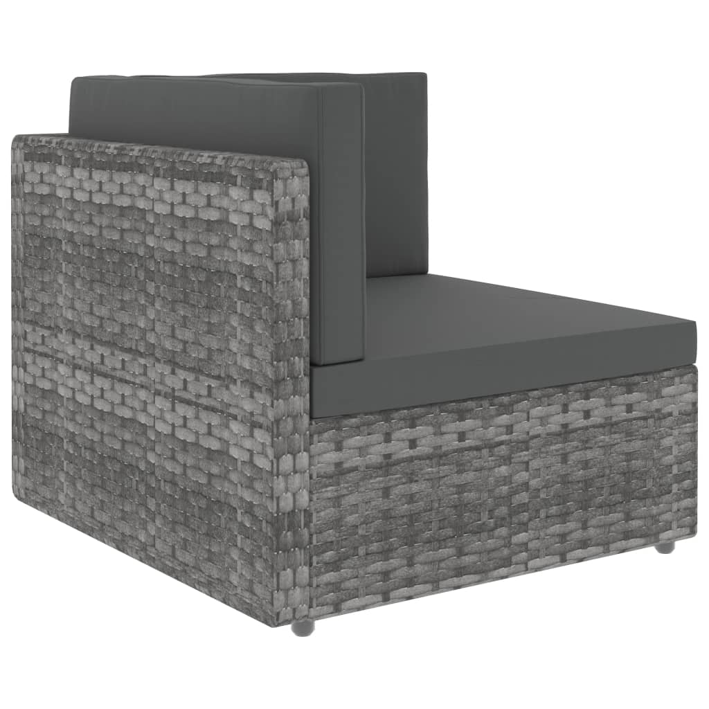 Thumbnail - vidaXL Modulares Sofa-Eckteil Poly Rattan Grau