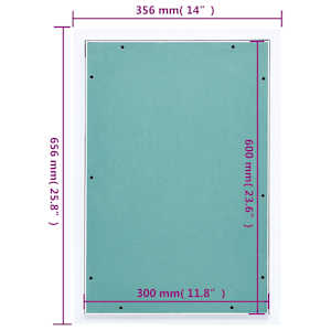 Přístupový panel s hliníkovým rámem a sádrokartonem 300x600 mm - obrázek 9