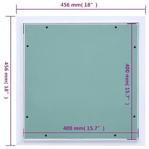 Přístupový panel s hliníkovým rámem a sádrokartonem 400x400 mm - obrázek 9
