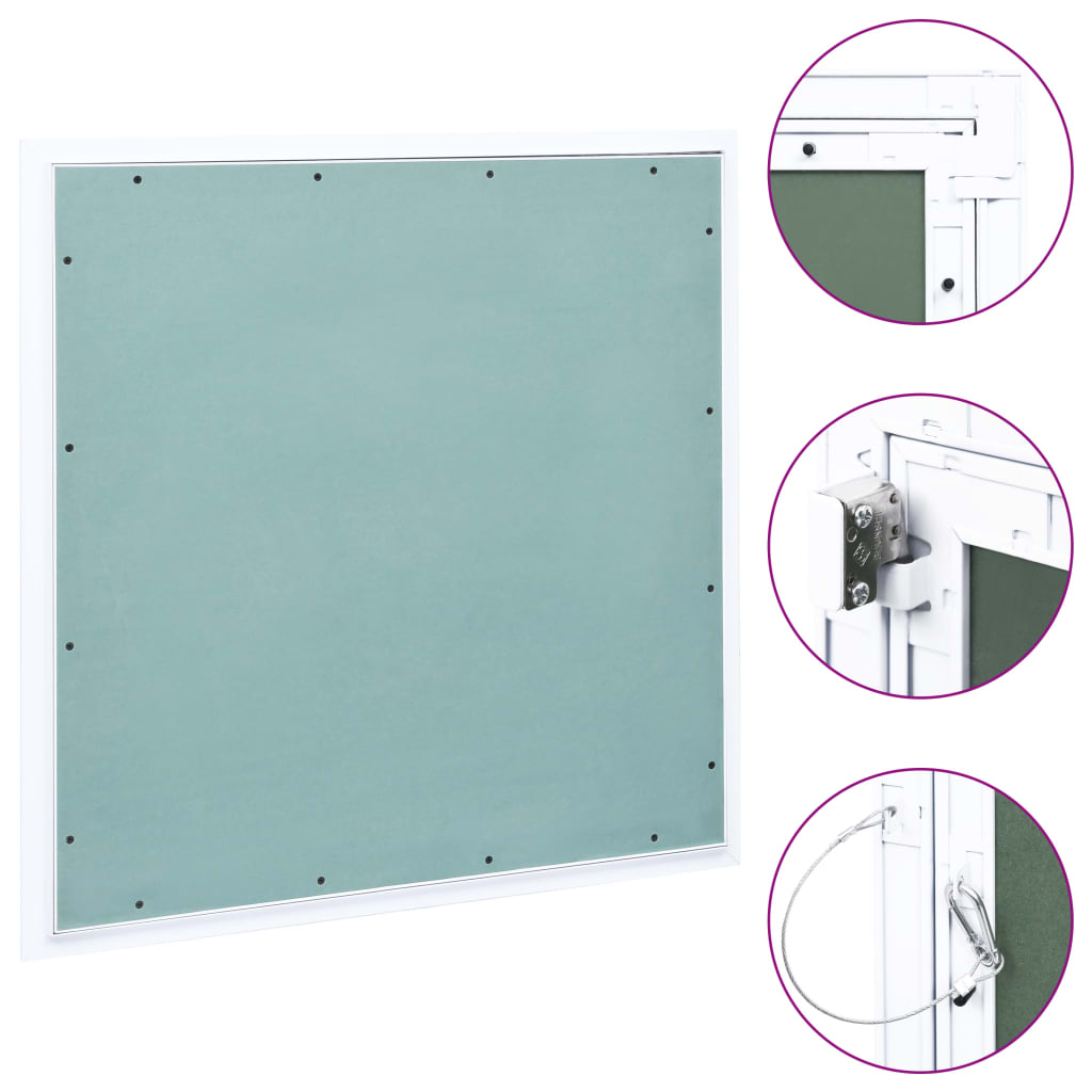 Image of vidaXL Access Panel with Aluminium Frame and Plasterboard 600x600 mm