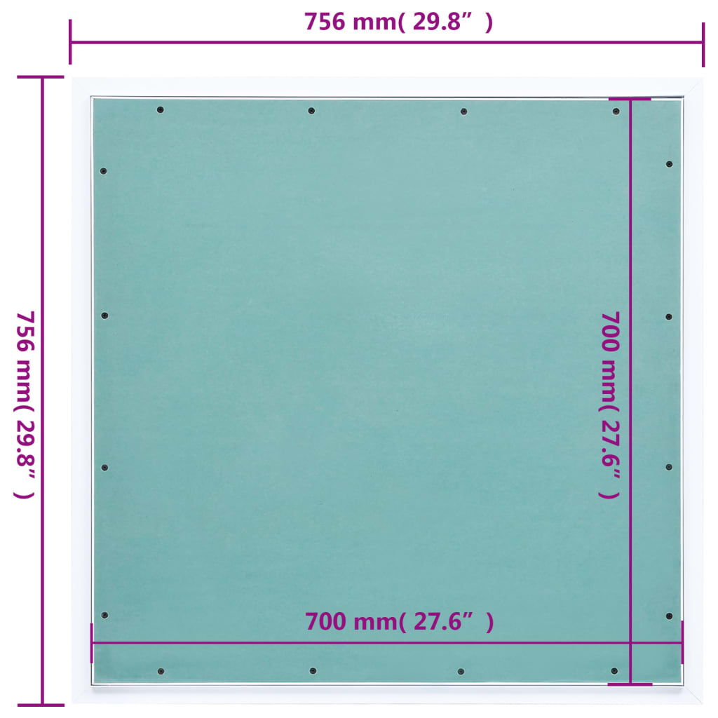 Přístupový panel s hliníkovým rámem a sádrokartonem 700x700 mm