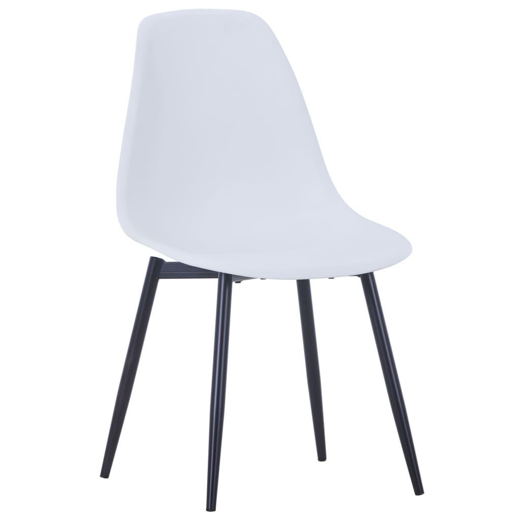 vidaXL Dining Chairs 2 pcs White PP