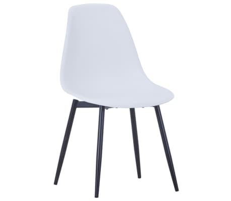 vidaXL Dining Chairs 6 pcs White PP