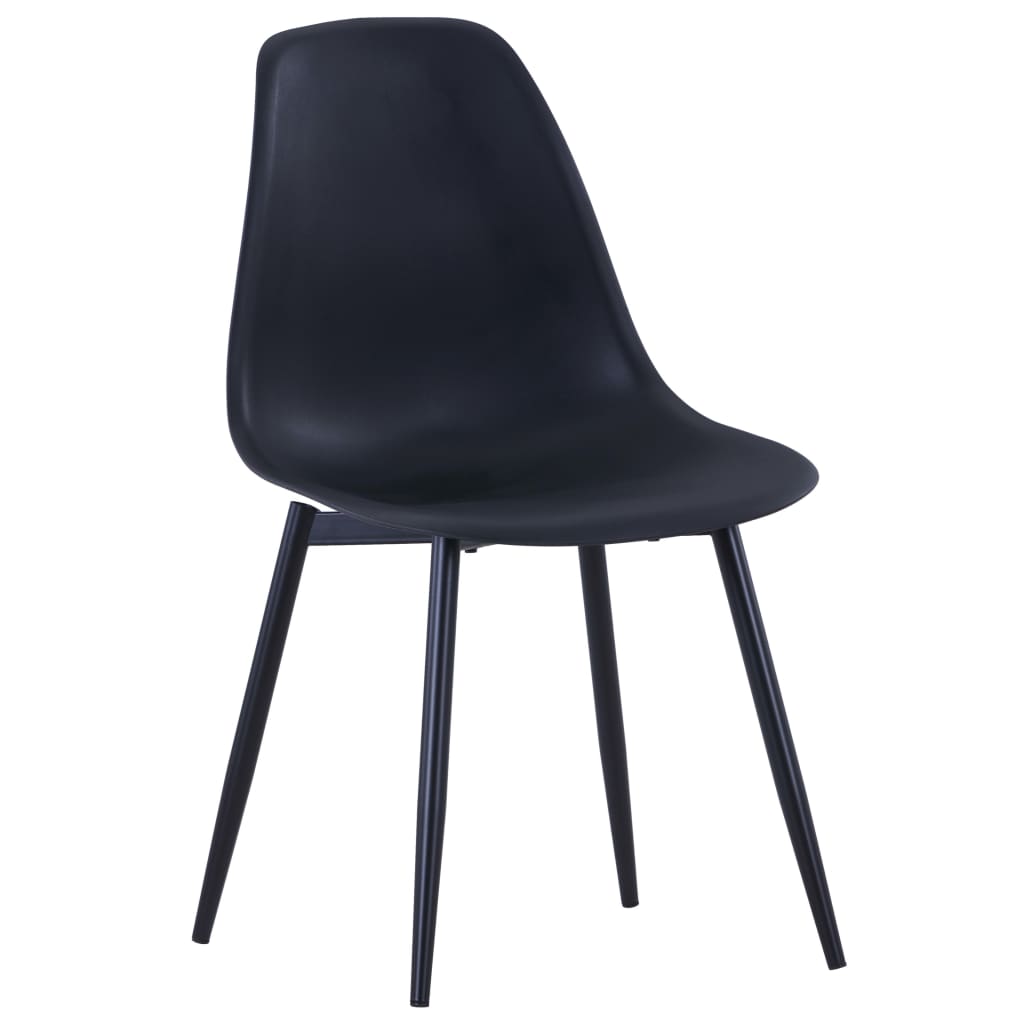 

vidaXL Eetkamerstoelen 2 st PP zwart