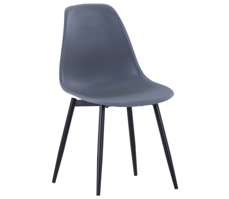 vidaXL Dining Chairs 6 pcs Grey PP