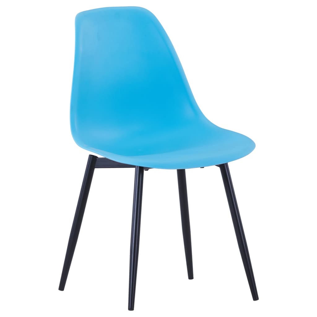 vidaXL Dining Chairs 4 pcs Blue PP