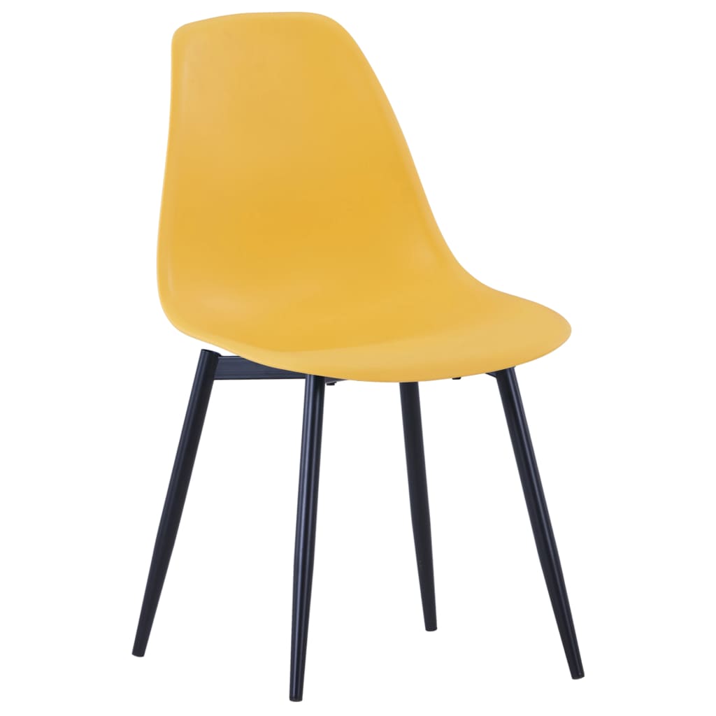 vidaXL Dining Chairs 6 pcs Yellow PP