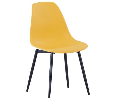vidaXL Dining Chairs 6 pcs Yellow PP