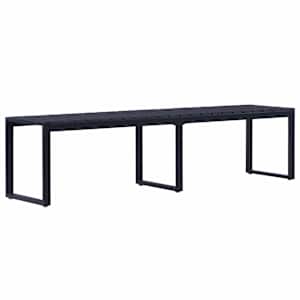 vidaXL aiapink, 180 cm, PS-plaat, must