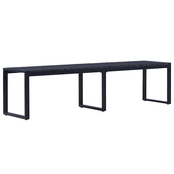 vidaXL aiapink, 180 cm, PS-plaat, must