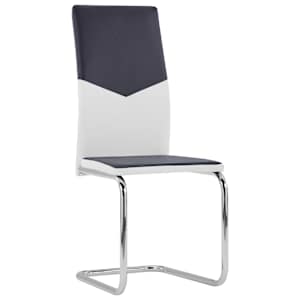 vidaXL Gembinės valgomojo kėdės, 6vnt., juodos, dirbtinė oda