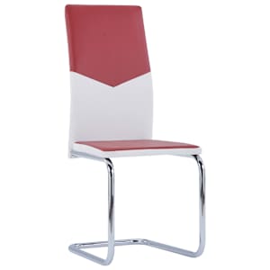 vidaXL Gembinės valgomojo kėdės, 6vnt., raudonojo vyno, dirbtinė oda