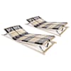 vidaXL voodi alusp&otilde;hjad, 2 tk, 42 liistu, 7 piirkonda, 70 x 200 cm