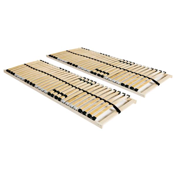 vidaXL voodi alusp&otilde;hjad, 2 tk, 28 liistu, 7 piirkonda, 90 x 200 cm