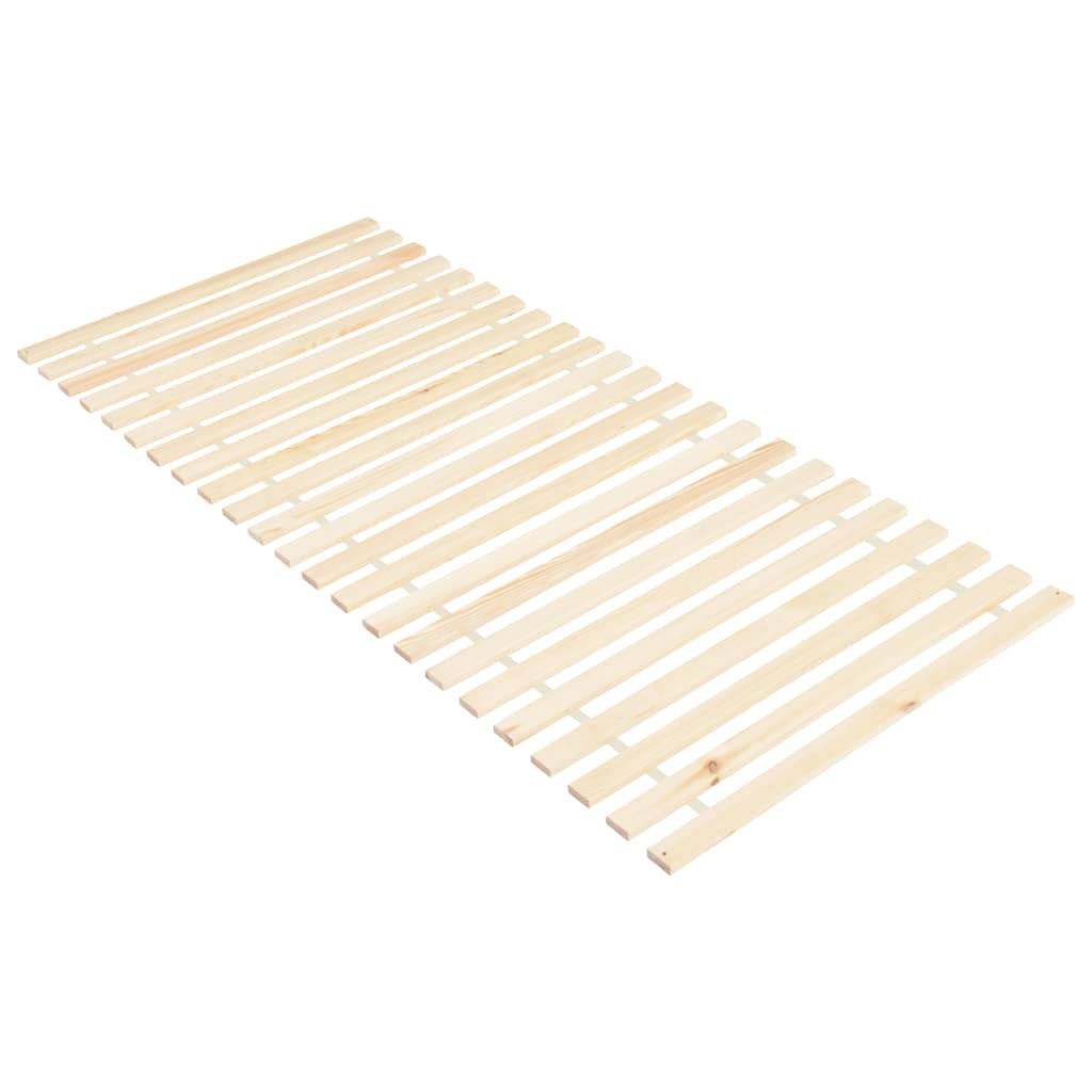 vidaXL Roll up Bed Bases 2 pcs with 23 Slats 90x200 cm Solid Pinewood