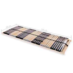 Lamelové rošty do postele 2 ks 42 lamel 7 zón 90 x 200 cm - obrázek 7