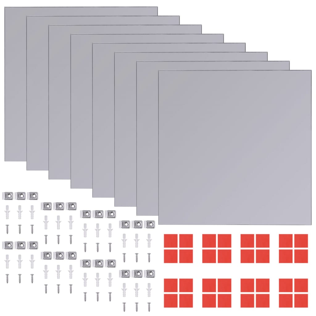 

vidaXL Frameless Mirror Tiles Glass 16 pcs 8"
