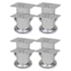 vidaXL diivanijalad 8 tk, &uuml;mmargused, kroom, 60 mm
