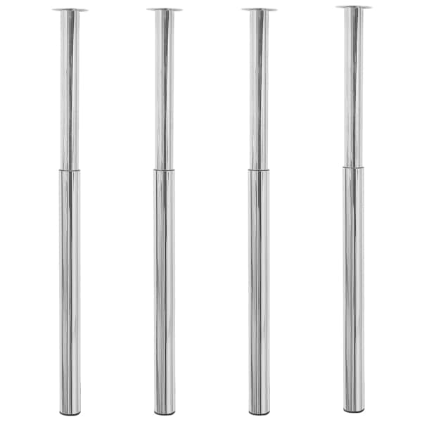 vidaXL teleskoop-lauajalg, 4 tk, kroomitud, 710&ndash;1100 mm
