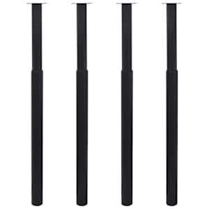 Teleskopske noge za mizo 4 kosi črne 710-1100 mm