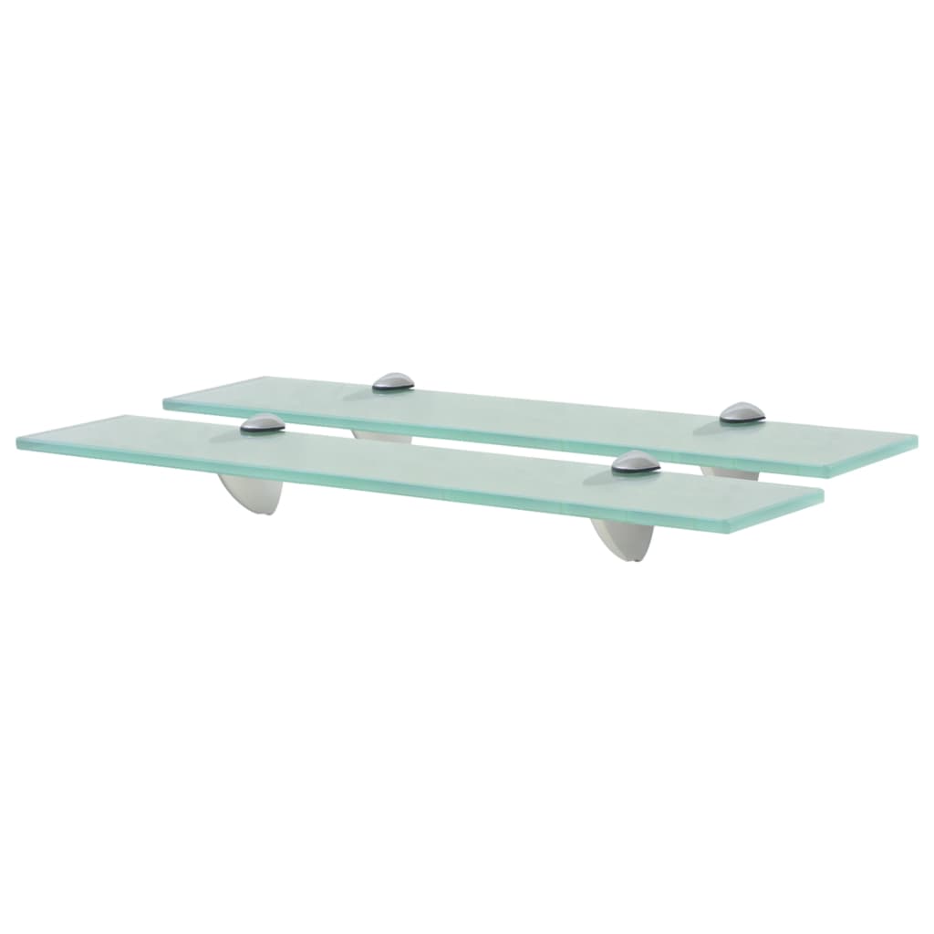 

vidaXL Floating Shelves 2 pcs Glass 19.6"x3.9" 0.3"