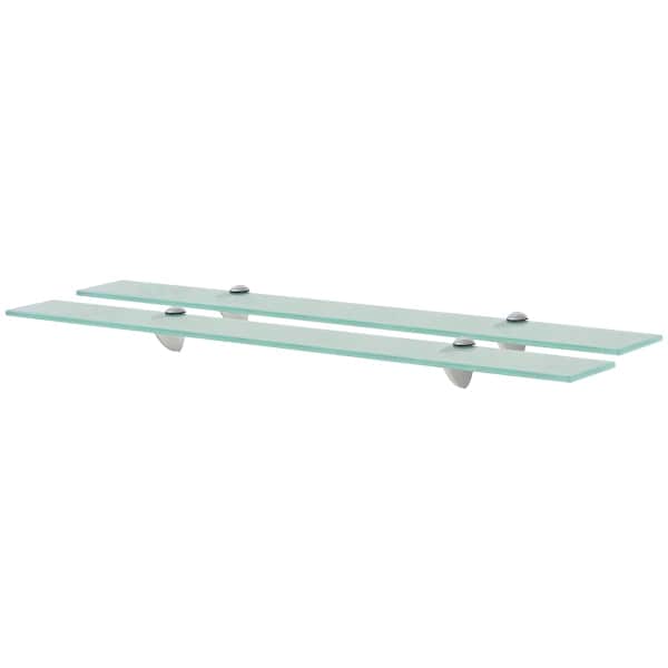 vidaXL seinariiulid 2 tk klaasist 80 x 10 cm 8 mm