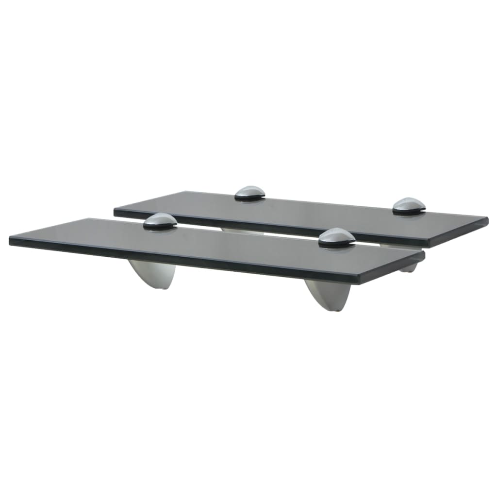 

vidaXL Floating Shelves 2 pcs Glass 11.8"x3.9" 0.3"