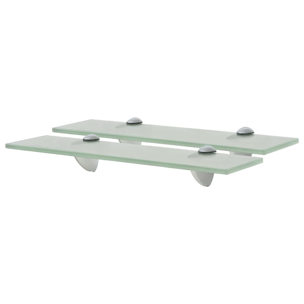 

vidaXL Floating Shelves 2 pcs Glass 15.7"x3.9" 0.3"