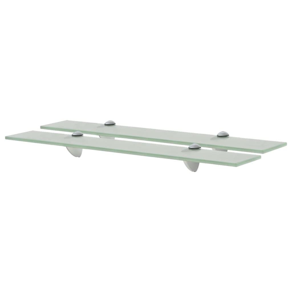 

vidaXL Floating Shelves 2 pcs Glass 23.6"x3.9" 0.3"