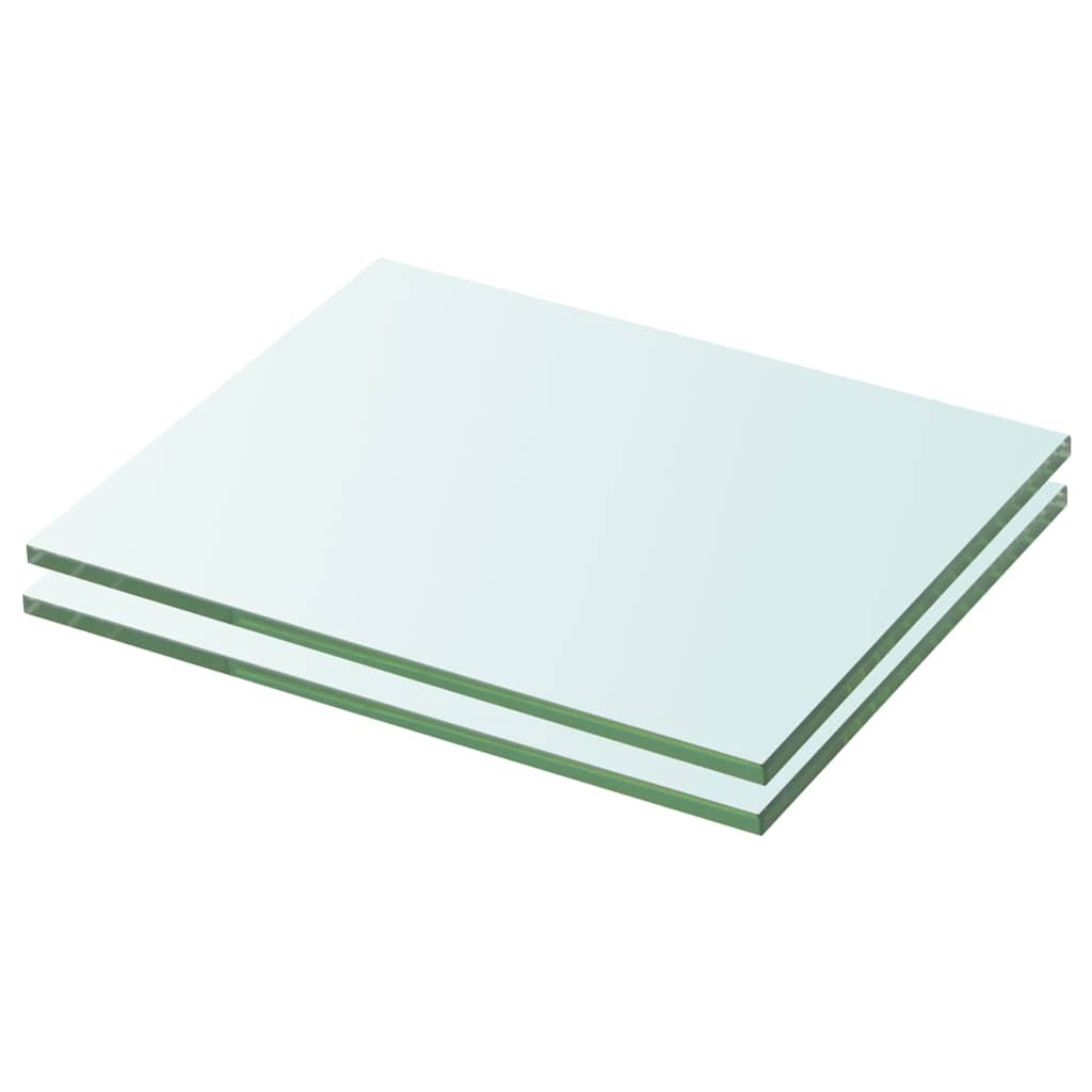 vidaXL Rafturi, 2 buc., 20 x 20 cm, panouri sticlă transparentă