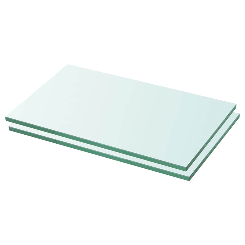 vidaXL Regalböden 2 Stk. Glas Transparent 30x12 cm