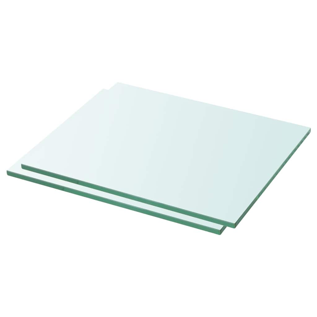 vidaXL Rafturi, 2 buc., 30 x 20 cm, panouri sticlă transparentă