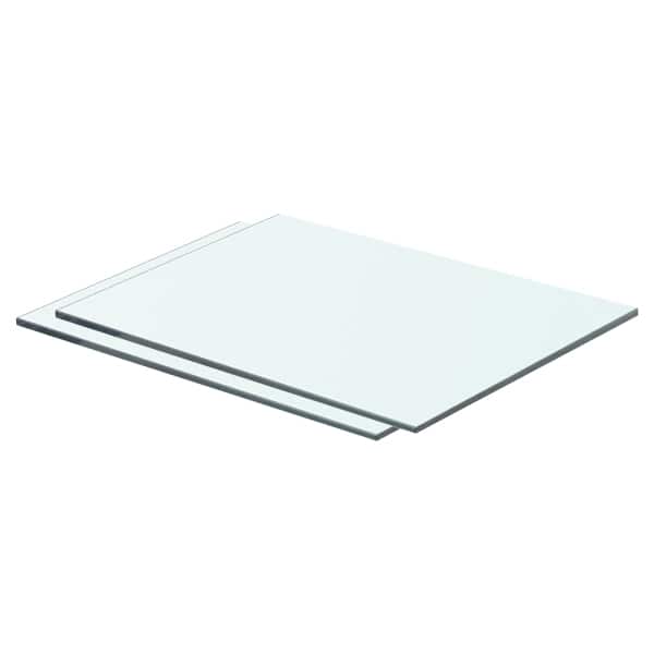 vidaXL riiulid, 2 klaasist paneeli, l&auml;bipaistvad, 40 x 25 cm (243815x2)