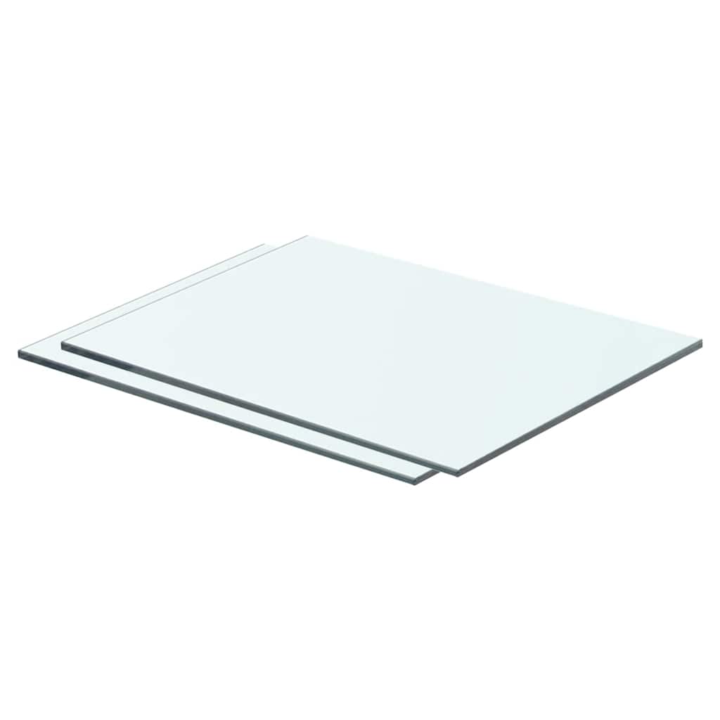 vidaXL Rafturi, 2 buc., 40 x 25 cm, panouri sticlă transparentă