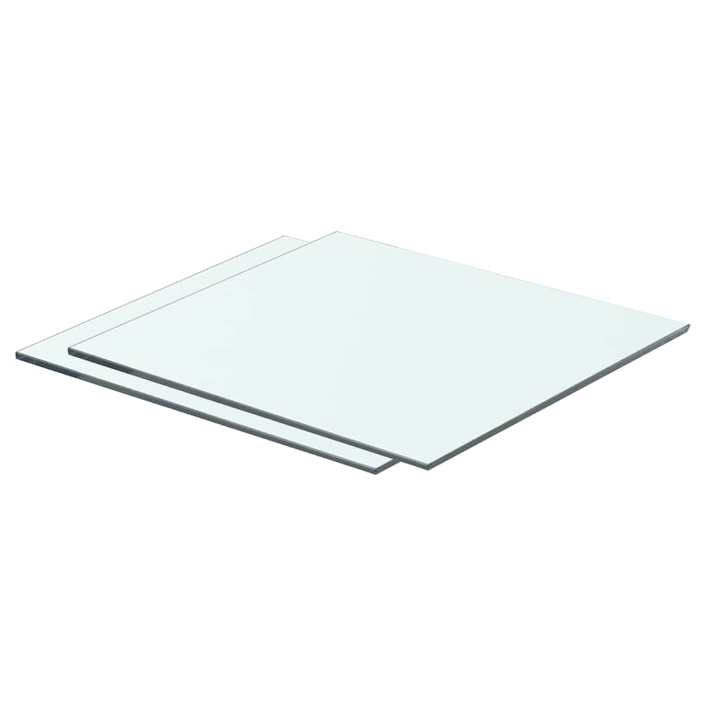 vidaXL Policové desky 2 ks sklo čiré 40 x 30 cm