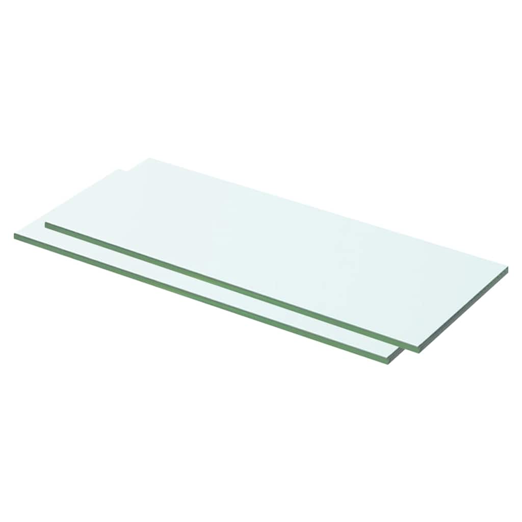 vidaXL Policové desky 2 ks sklo čiré 50 x 15 cm