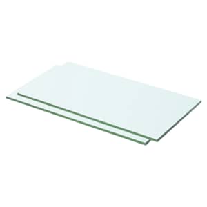 Policové desky 2 ks sklo čiré 50 x 20 cm - obrázek 1