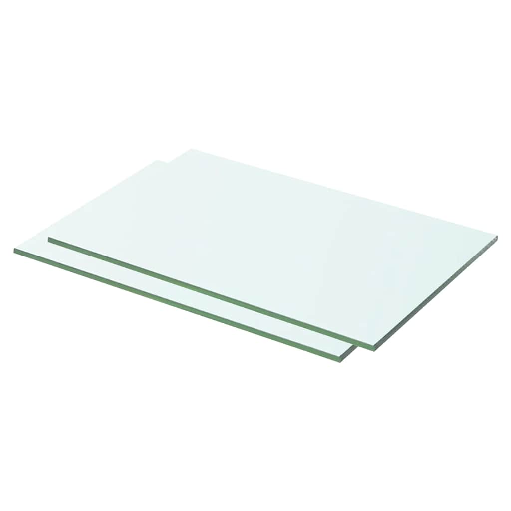 vidaXL Rafturi, 2 buc., 50 x 25 cm, panouri sticlă transparentă