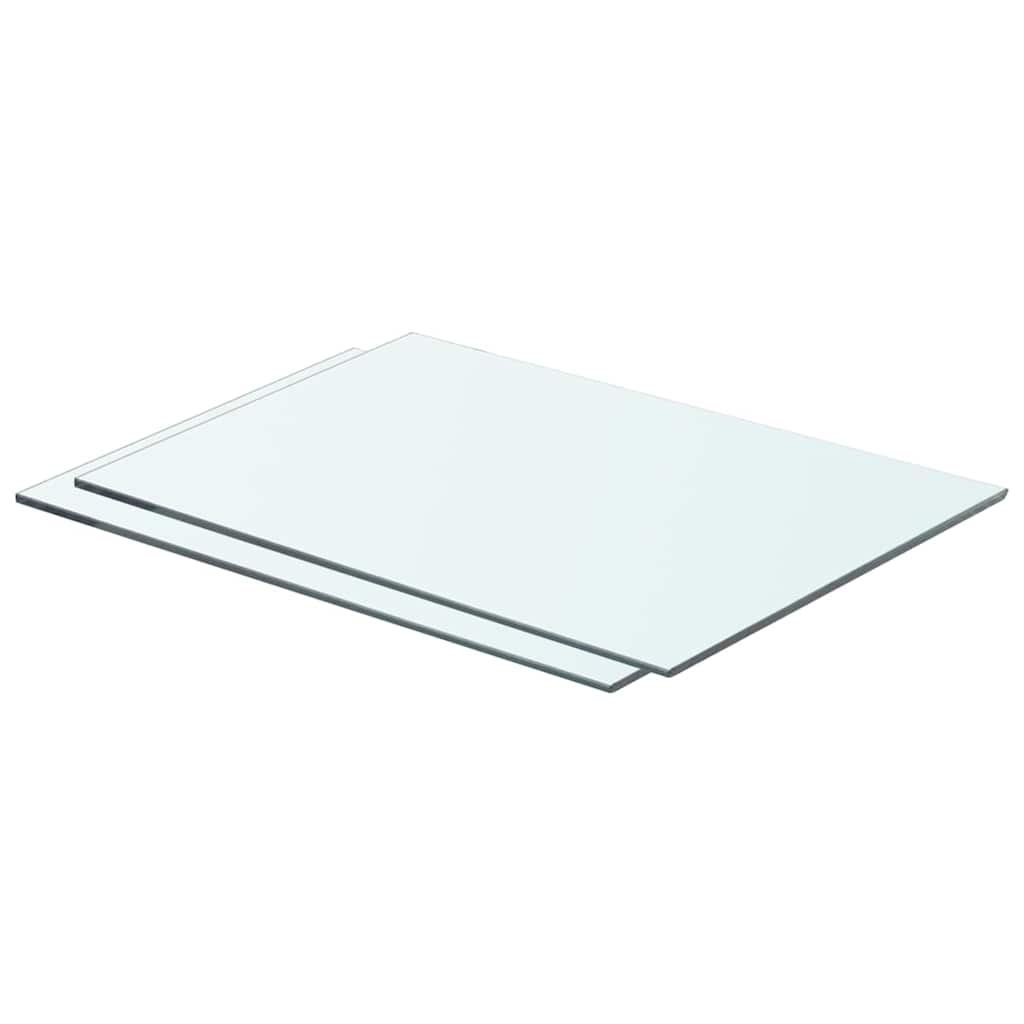 vidaXL Rafturi, 2 buc., 50 x 30 cm, panouri sticlă transparentă