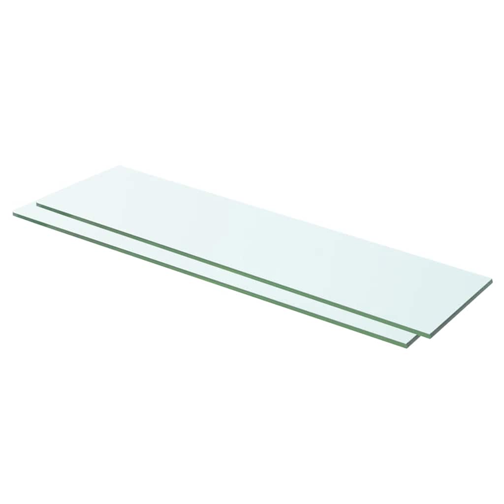 vidaXL Rafturi, 2 buc., 60 x 12 cm, panouri sticlă transparentă