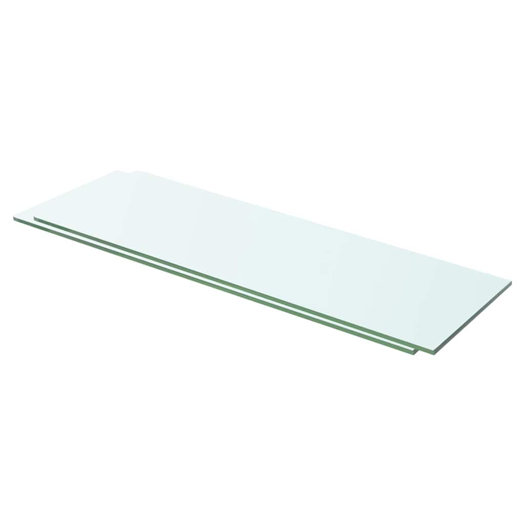 vidaXL Rafturi, 2 buc., 60 x 15 cm, panouri sticlă transparentă