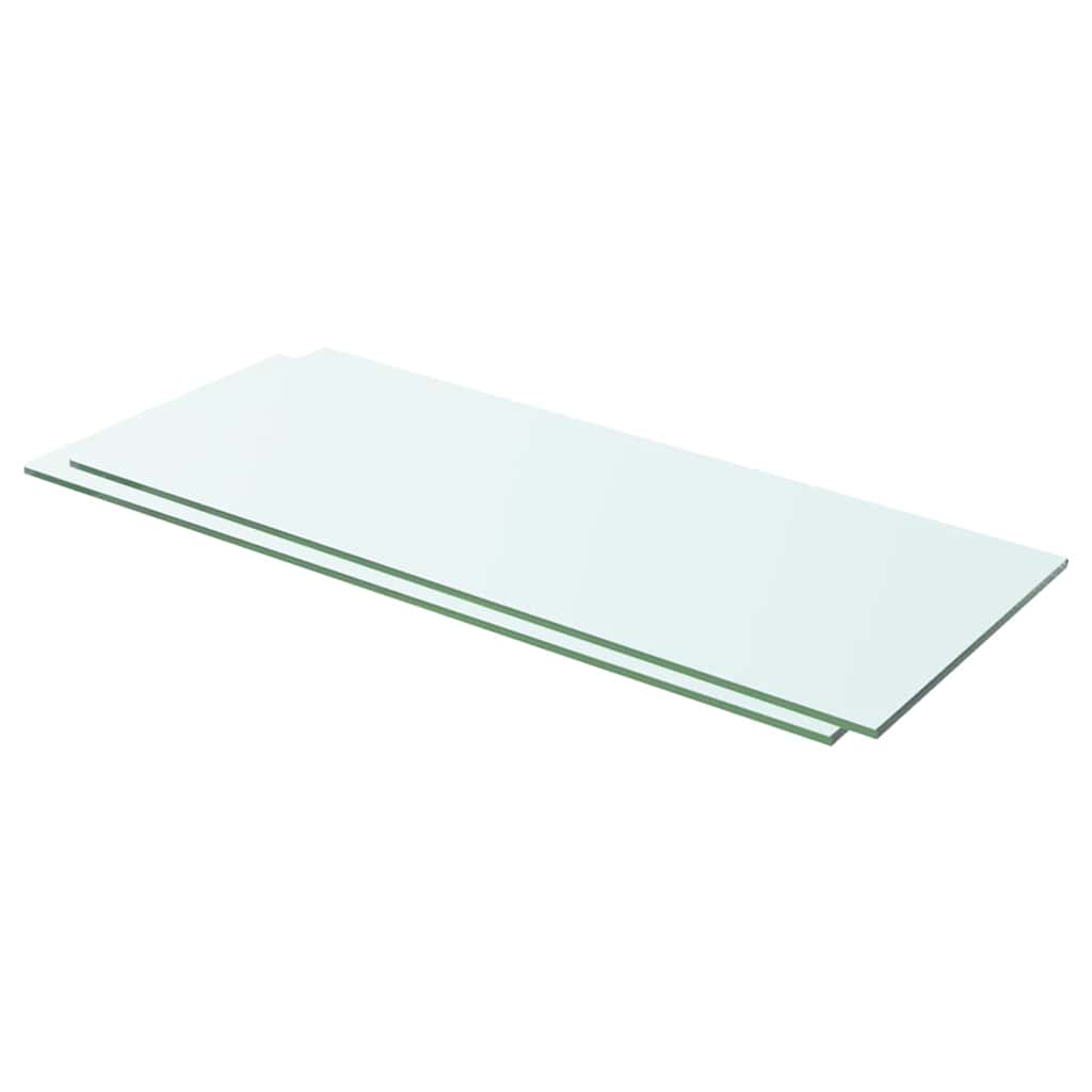 vidaXL Regalböden 2 Stk. Glas Transparent 60x20 cm