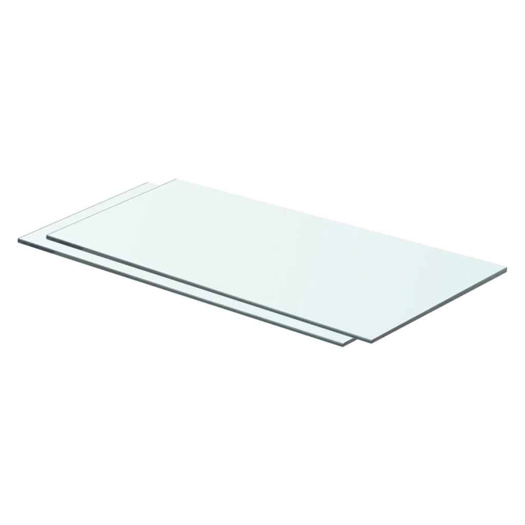 

vidaXL Shelves 2 pcs Panel Glass Clear 23.6"x9.8"