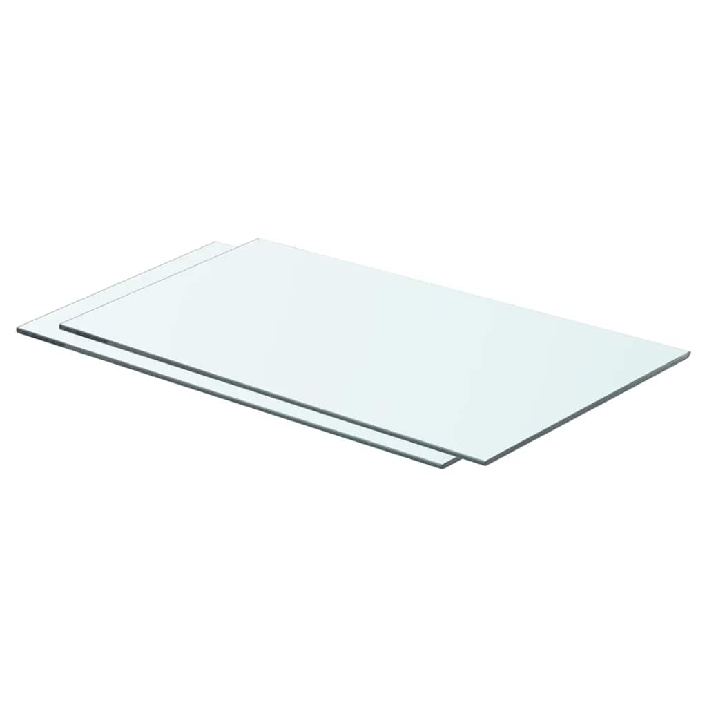 vidaXL Rafturi, 2 buc., 60 x 30 cm, panouri sticlă transparentă