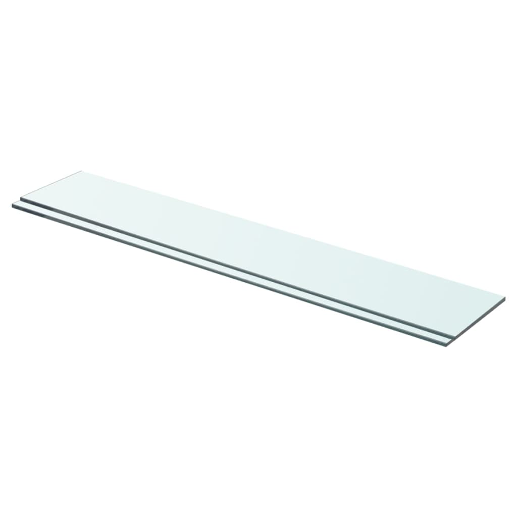 

vidaXL Shelves 2 pcs Panel Glass Clear 27.6"x4.7"