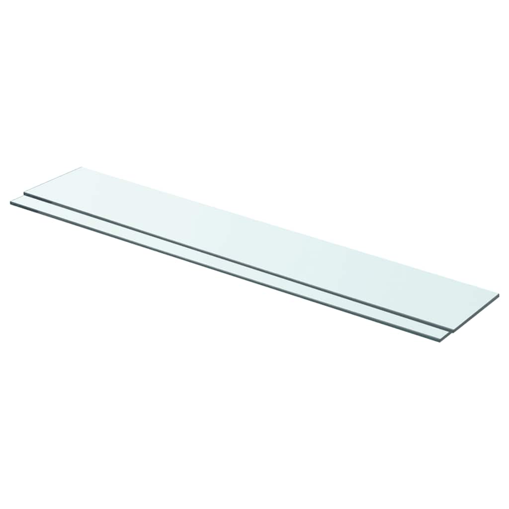 vidaXL Regalböden 2 Stk. Glas Transparent 80x12 cm