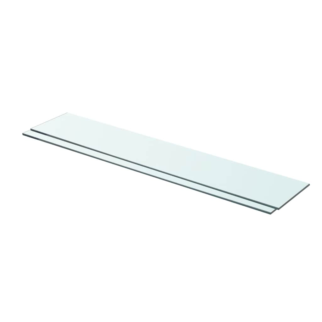 vidaXL Regalböden 2 Stk. Glas Transparent 80x15 cm