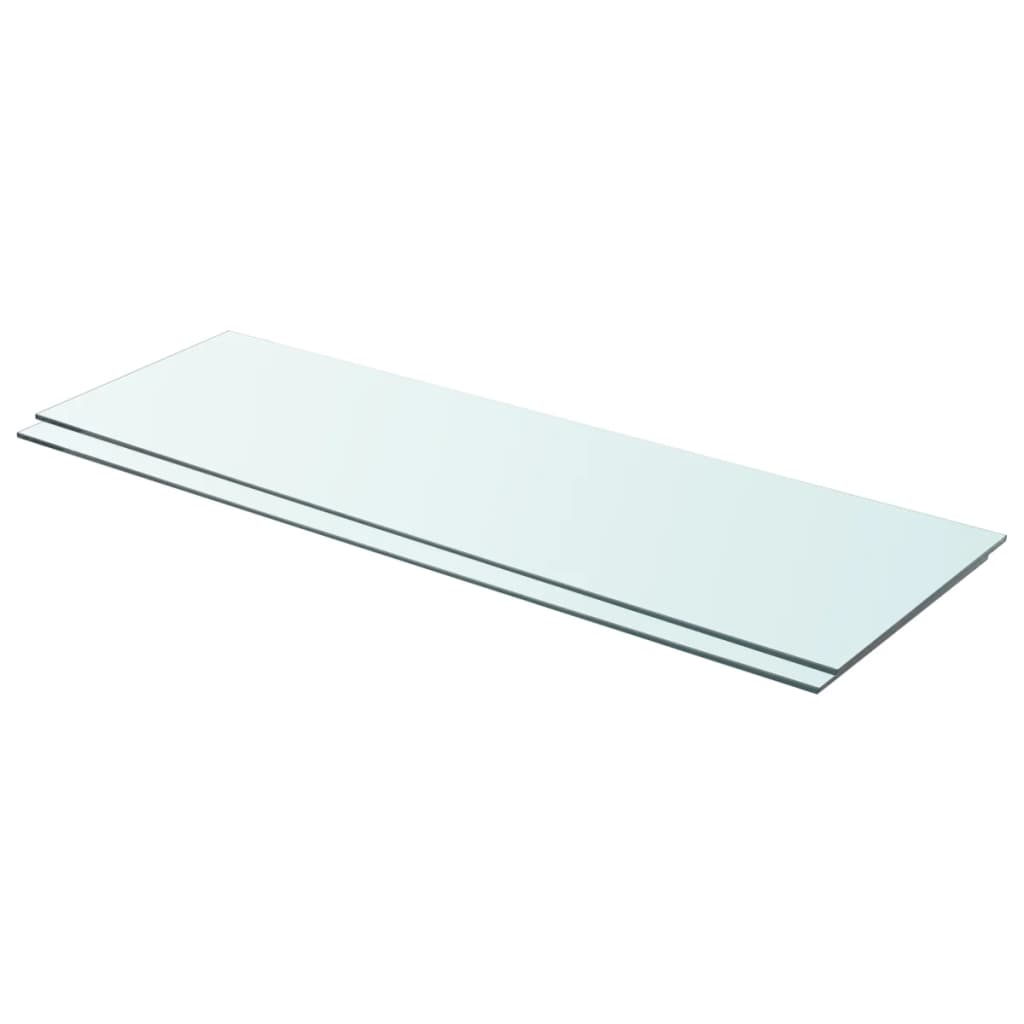 

vidaXL Shelves 2 pcs Panel Glass Clear 35.4"x11.8"